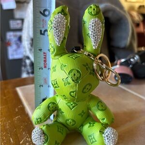Green Designer Bunny Keychain